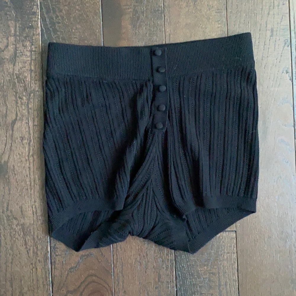 For love and lemons black crochet lounge bottoms